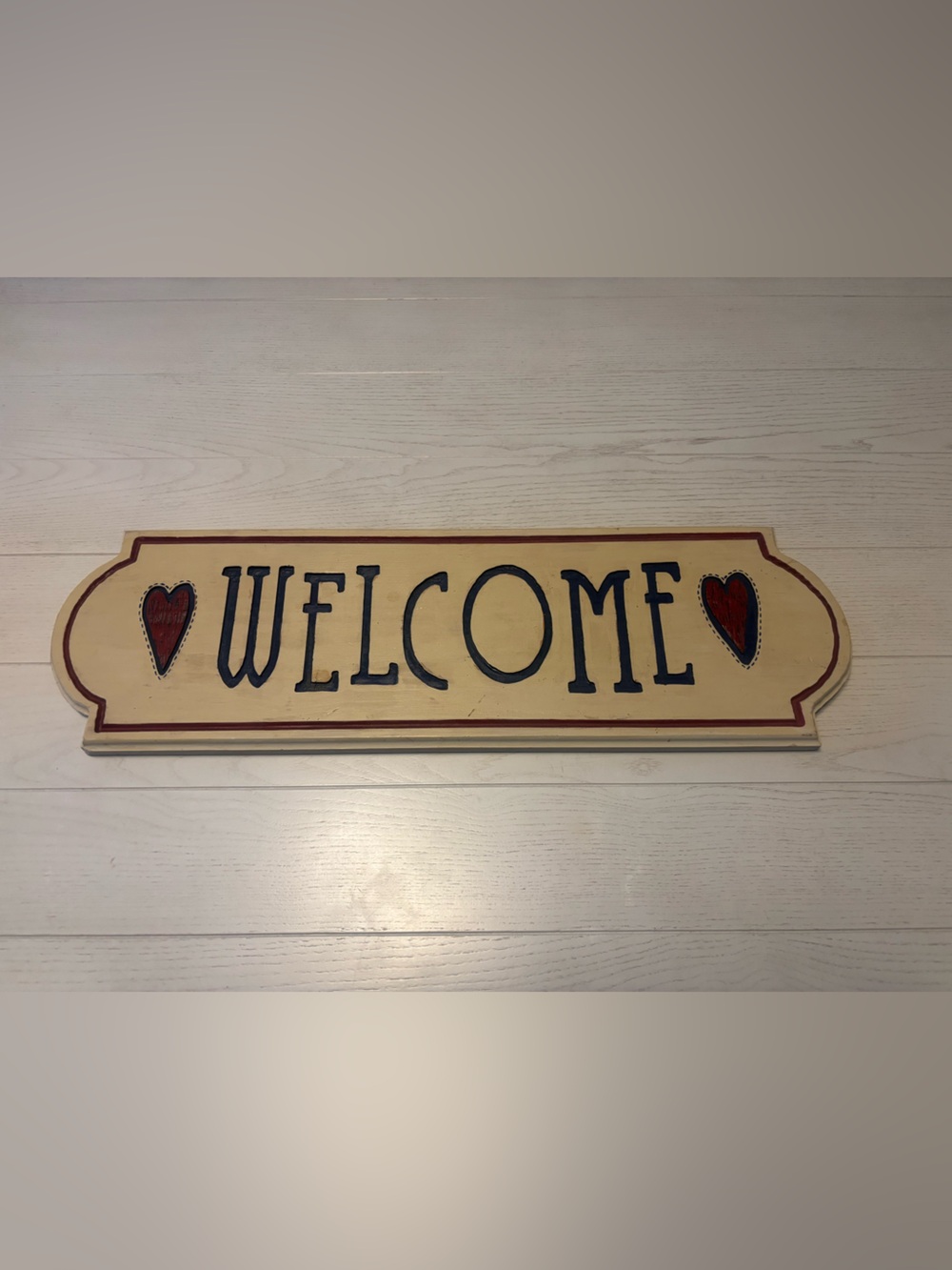 Welcome sign vintage handmade